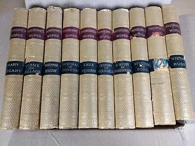 Algernon C Swinburne Works 10 Volume Worthington Co Editions ©1886 HC • $78