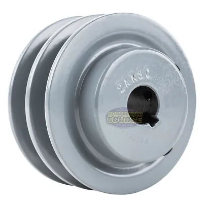 3  Cast Iron 7/8  Shaft Pulley Sheave Single 2 Groove V Style A Belt 4L • $38.95