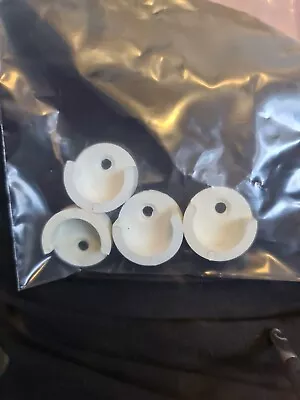 £2.29 • Buy 4 X White Rail End Supports Brackets For Wardrobe Rails Poles 2 Pair