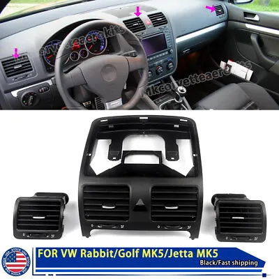 Front Dashboard Center Air Vent Outlet SET For VW Jetta Golf GTI 5 MK5 Rabbit US • $82.96