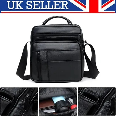Men Ladies Real Leather Tote Cross Body Messenger Shoulder Handbag Bag UK • £19.99