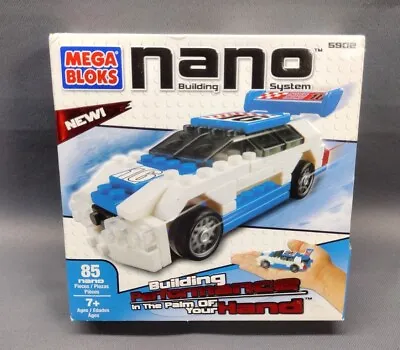 💥Vintage Mega Bloks Nano 5902 Building System Set 85 Pieces Race Car 2004 New • $22.97