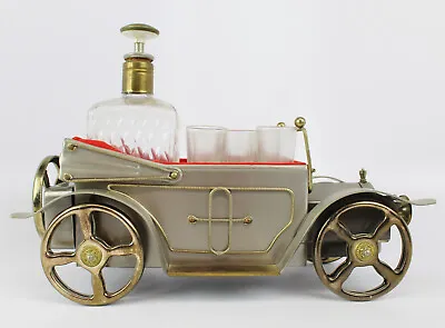 Vintage Antique Car Decanter Set   How Dry Am I  Music Box • $25