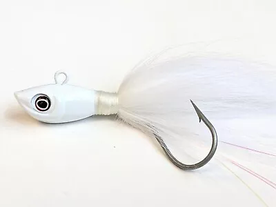 5 Ultra Swing Bucktail VMC SWING Hook Jig Head Striper Fluke Bass Lure -White • $27.71