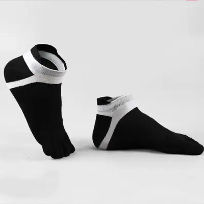6 Pack Men Ankle Five Finger Toe Low Cut Solid Sport Breathe Casual Cotton Socks • $13.59