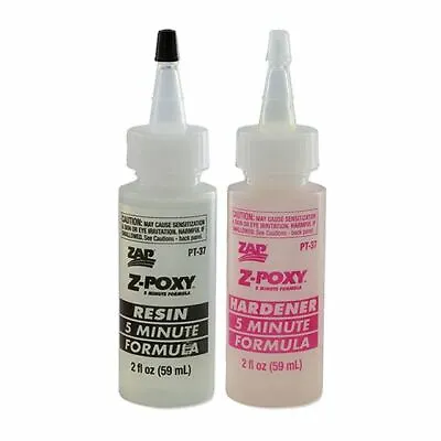 ZAP PT37 Z-Poxy Adhesive 5 Minute Epoxy Glue (4oz) - 5525775 • £19.95
