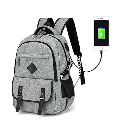 $7.95 • Buy Lightweight College School Backpack With USB Charging Port