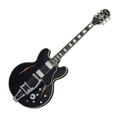 Epiphone Shinichi Ubukata ES-355 Custom Bigsby Ver.02 Ebony With Hard Case • $1009.99