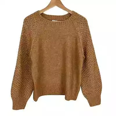 J.Crew Factory Honeycomb Balloon Sleeve Sweater Women Medium  • $25