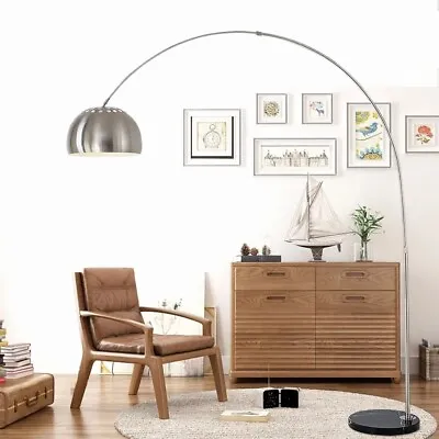 Modern Arched Floor Lamp Metal Adjustable Standing Reading Light Bedroom Office • $61.99