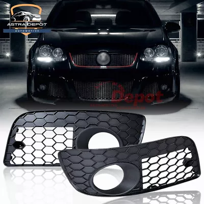 $27.99 • Buy For 2006-2009 VW Golf GTI MK5 Jetta Front Bumper Honeycomb Fog Light Grill Cover