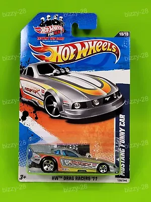 Hot Wheels HW DRAG RACES '11 ~ MUSTANG FUNNY CAR (Silver) (130/244) T9976 New! • $10.95