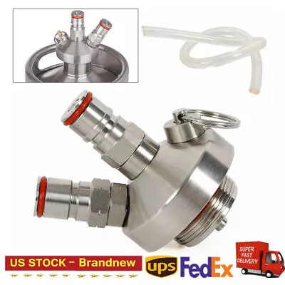 304 Stainless Keg Beer Dispenser 2 Ball Lock Connections For Mini Casks Durable • $22.80