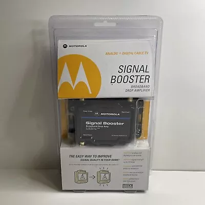 Motorola Signal Booster Cable 15db Broadband Drop Amplifier Analog & Digital TV • $51.51