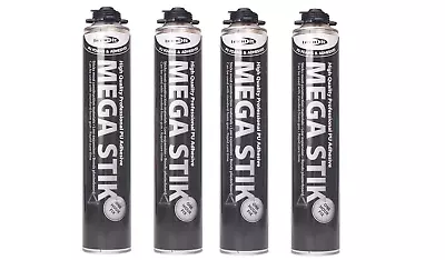 £42.80 • Buy Plaster Board Adhesive Mega Stik Gun Grade 750ml PU ADHESIVE FOAM INSULATION