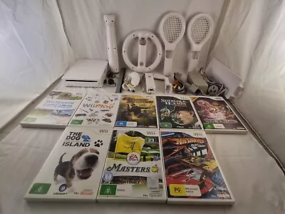 Big Nintendo Wii Console Bundle Remotes Games & Accessories READY TO PLAY • $155