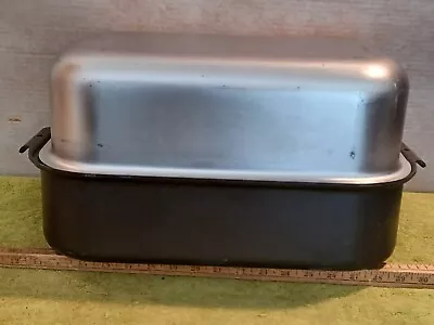 Vintage Miracle Maid West Bend Large 9qt Anodized Aluminum Roaster Pan With Lid • $54.99