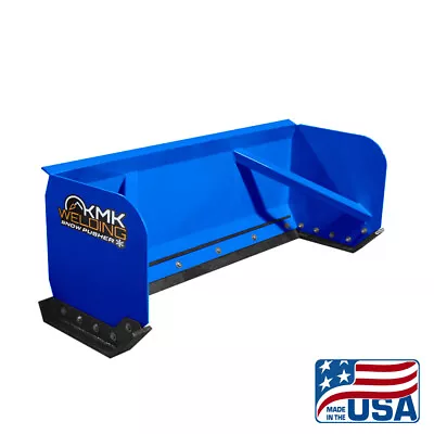 8' Blue Skid Steer Snow Pusher Box/bobcat/kubota/quick Attach/free Shipping • $2295