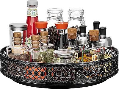 Lazy Susan Turntable Organizer - 13  Rotating Metal Spice Rack For Countertop    • $29.99