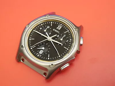 Non Working Ebel Steel  Classic Wave Chronograph Watch Part For Repair Project • $399.99