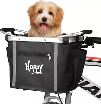 SMONTER Dog Bike Basket-Pet Carrier Bicycle For Small Cats And Dogs Front Fandle • $36.90