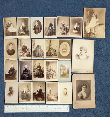 CDV/Cabinet Photo Card Job Lot Mixed Victorian/Edwardian Various Studios • £25