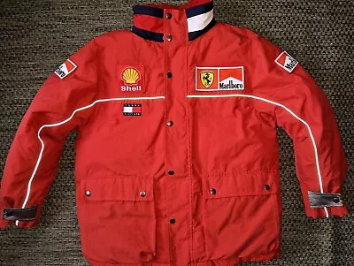 Official 1999 Ferrari Marlboro Hilfiger F1 Team Driver Issue Padded Jacket Coat • $631.46