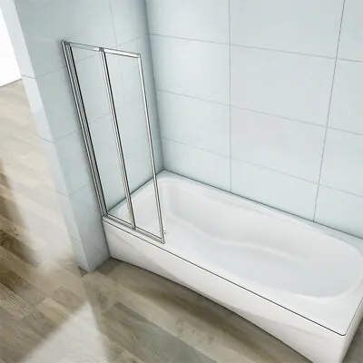 £68 • Buy 800x1400mm 2-Fold Folding Shower Bath Screen Door Panel FF80-2