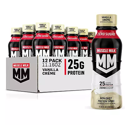 Muscle Milk 25G Protein Shake Vanilla Creme 11.16 FlOz  12 Pk EXPCDEC 2023 • $36.88