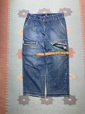 Marithe Francois Girbaud Baggy Jeans Y2k Shuttle Tape Wide Leg Distressed 38x30 • $50