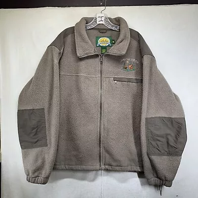 Cabelas Embroidered Full Zip Fleece Jacket Mens Size 2XL Spring Lake • $29.99