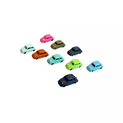 N Gauge / N Scale Fiat 500 Motor Car Model Railway Vehicle - Pack Of 2 • £4