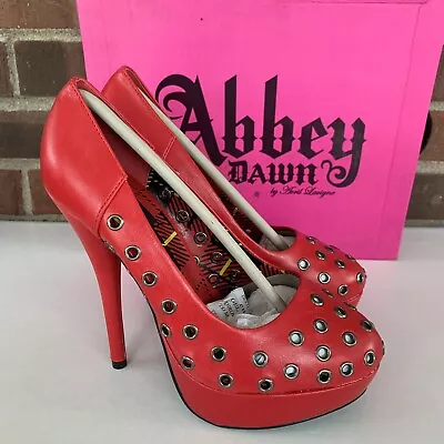 Abbey Dawn By Avril Lavigne Holly Chart Topper Platform Pump Red US 7 M NEW • $26.95