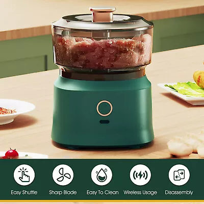 350ml Electric Garlic Chopper Mini Cordless Meat Grinder Vegetable Onion • $24.69