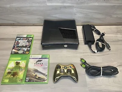 $44.44 • Buy Microsoft Xbox 360 S 250GB Model 1439 Slim Console W/Controller And Games Bundle