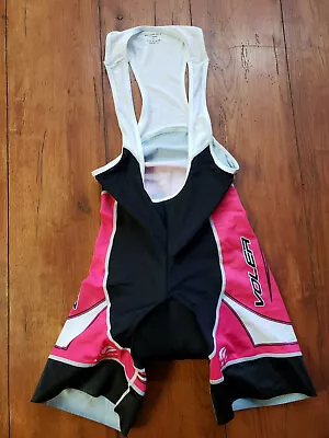 Women's XL Cycling Bibshorts Pink Black USA Made Spin Bike Padded Voler • $39.95