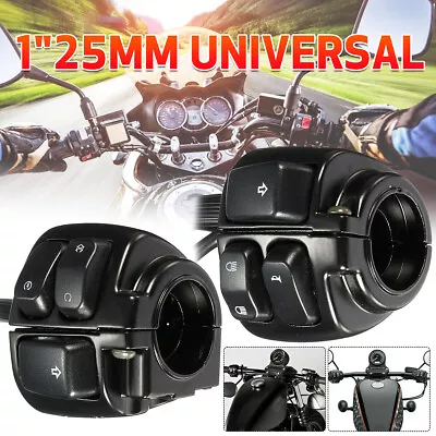 Universal Motorcycle Handlebar Control Switch Wiring Harness Pair Black 1  • $26.59