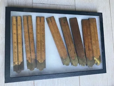 Antique Stanley Rulers 24 Inch 3 Brass Hinges • $39
