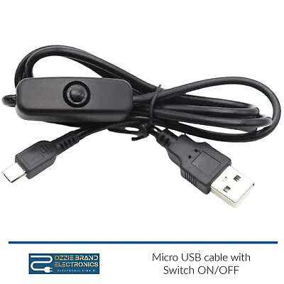 £2.99 • Buy Micro USB Power Cable With ON/OFF Switch For Raspberry Pi