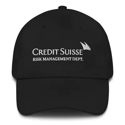 Credit Suisse Risk Management Dept. Embroidered Dad Hat Banking Wall Street • £28.92