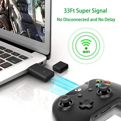 Wireless Receiver USB Gaming Adapter Dongle For Xbox One Controller PC Win 10 8 • £13.99