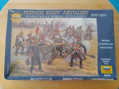 Zvezda 1/72 FRENCH FOOT ARTILLERY Napoleonic Waterloo Figures Set 8028 Sealed • £11.10