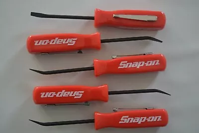 Snap On Tools Promotional Mini Pocket Clip Flat Pry Bar Red Handle Small New 5PC • $24.99