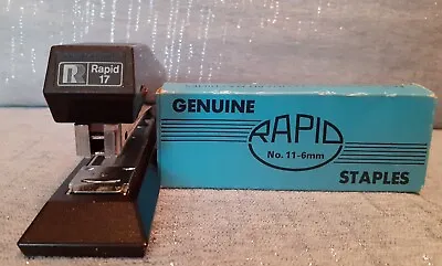£15 • Buy Vintage Rapid 7 Stapler & Partial Box Of 26/6 Staples - Working 