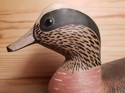  Wood Carved Duck Decoy George Bell Signed Folk Art • $225