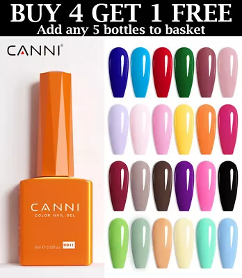 CANNI® Nail Gel Polish CANNI Soak Off Manicure LED Varnish Art Hema Free 9ml • £3.99