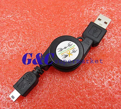 Brandnew Retractable Data Transfer USB Male To Mini USB B 5-Pin Charging Cable • $2.74