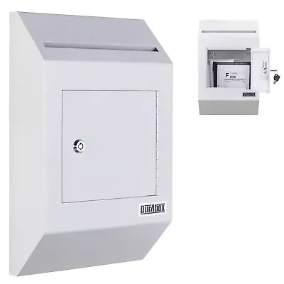 Durabox Heavy Duty Wall Mount Locking Deposit Drop Box Safe W300 (Grey) For Rece • $97.41