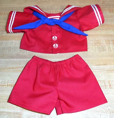 BOYS SAILOR SUIT RED W/ CHOICE= WHITE Or BLUE TIE For 16  CPK Cabbage Patch Kids • $22.99