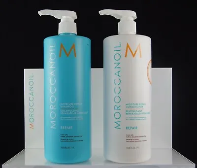 Moroccanoil Moisture Repair Shampoo / Conditioner ( 1 L / 33.8 Oz ) Damaged Hair • $61.99